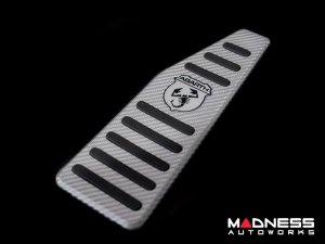 FIAT 500 Pedal Set + Footrest - Alutex Carbon Fiber - Silver Carbon - ABARTH - Automatic